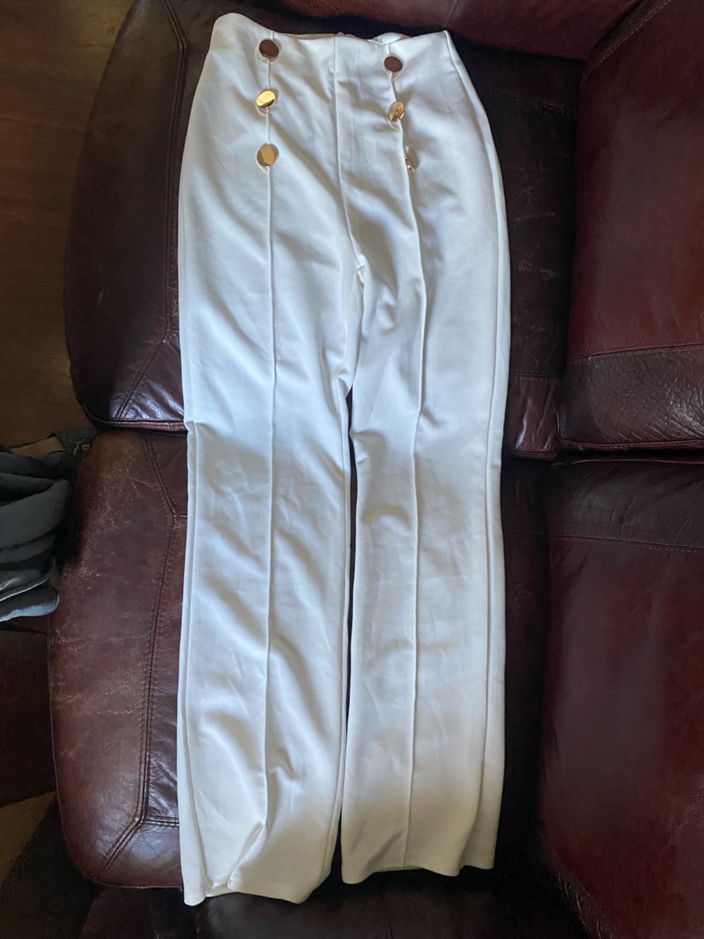 White Draped Fabric Panel - Crisp White